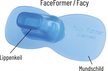 FACEFORMER components lip wedge and membrane (mouth shield)