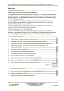 FaceFormer Therapie Diagnoseformular - Interaktiv